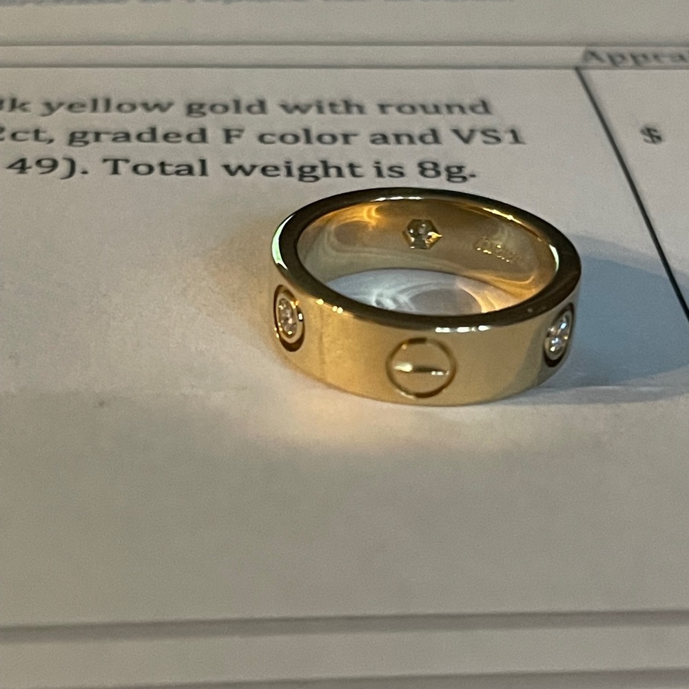 Cartier Love 3 Diamond ring size 49